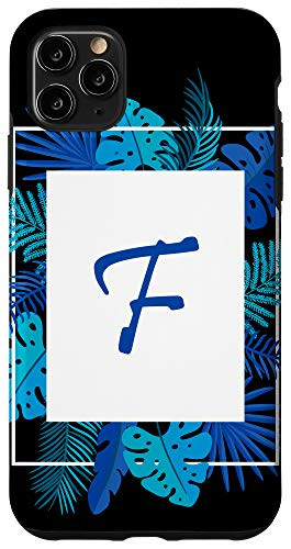 iPhone 11 Pro Max Letter F Floral Frame Name Initial Cute Flower Lover Gifts Case