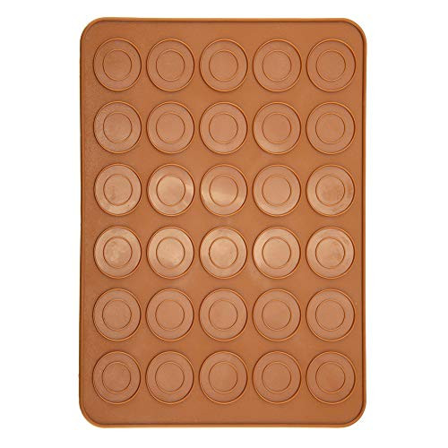 1Pcs 30 Holes Round Shape Macarons Mat Silicone Macaron Sheet Pad Pastry Cake Biscuits Cookies Baking Tool