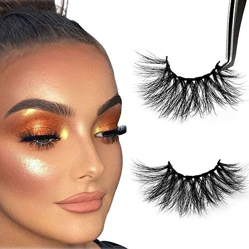 3D False Eyelashes 27mm Dramatic Mink Lashes viEYEve 100 percent Handmade Siberian Real Mink Eyelashes Reusable Soft Thick Fluffy Mink Lashes 1 Pair