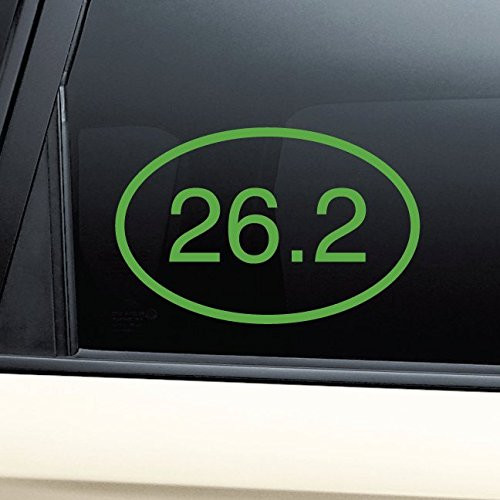 26.2 Marathon Euro Oval Vinyl Decal Laptop Car Truck Bumper Window Sticker - Lime Green 26.2 Marathon Euro Oval Vinyl Decal Laptop Car Truck Bumper Window Sticker - Lime Green