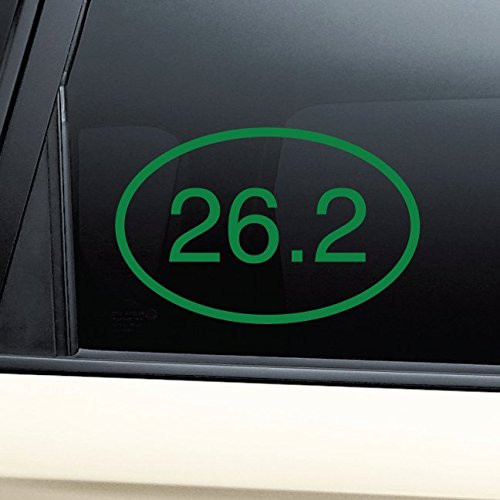 26.2 Marathon Euro Oval Vinyl Decal Laptop Car Truck Bumper Window Sticker - Green 26.2 Marathon Euro Oval Vinyl Decal Laptop Car Truck Bumper Window Sticker - Green