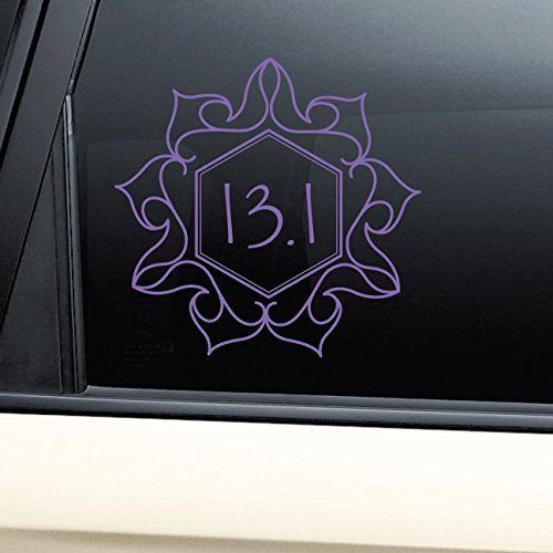 Nashville Decals 13.1 Half Marathon Floral Flower Vinyl Decal Laptop Car Truck Bumper Window Sticker - Purple Nashville Decals 13.1 Half Marathon Floral Flower Vinyl Decal Laptop Car Truck Bumper Window Sticker - Purple