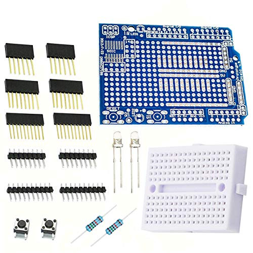 DAOKI Prototype Shield Prototyping Expansion Board with SYB-170 Mini Breadboard Based for Arduino UNO R3 MEGA328P ATMEGA328P ProtoShield DIY Kit