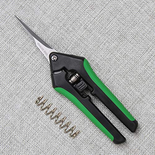 LDK Gardening Hand Pruner Pruning Snip Pruning Shears for Bud, Garden Trimming Scissors with Stainless Steel Curved Blades, 6.5-Inch