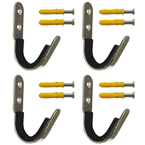 Pmsanzay 4 Pack Sword Wall Mount Sword Wall Holder Sword Hook Sword Hanger Display Sword Rack, with Felt Strips - No Sword