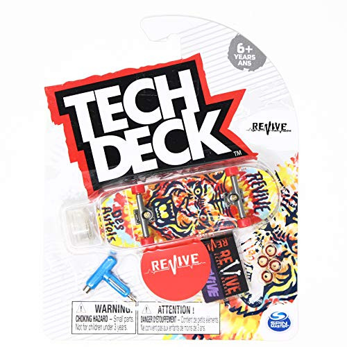 Tech-Deck Revive Skateboards Doug Des Autels Tie Dye Tiger 2021 Complete 96mm Fingerboard