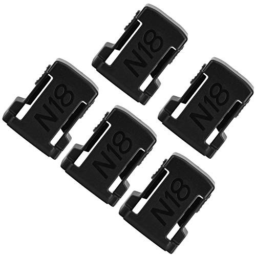 Battery Mounts Rack, Battery Slots Shelf, Convenient Battery Mount Holder, 5Pcs ABS for M18 18V Battery Tables Home Wall(Black)