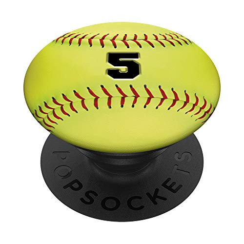 Softball Player Number 5 PopSockets PopGrip: Swappable Grip for Phones and Tablets Softball Player Number 5 PopSockets PopGrip: Swappable Grip for Phones and Tablets