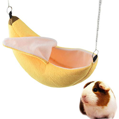 Yuehuam Banana Hamster Bed House Small Animals Warm Hanging Hammock House Cage Accessories Sleeping Nest for Rats Sugar Glider Hamster Small Bird Pet Yuehuam Banana Hamster Bed House Small Animals Warm Hanging Hammock House Cage Accessories Sleeping Nest for Rats Sugar Glider Hamster Small Bird Pet