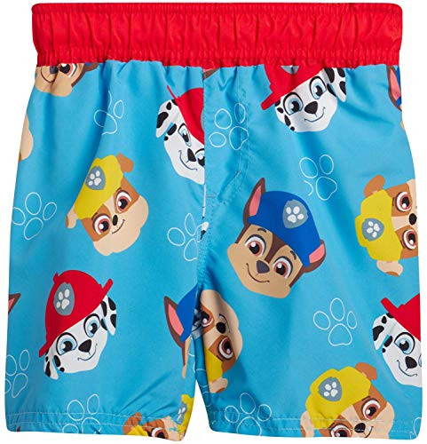 Nickelodeon Toddler Boys Paw Patrol Swim Trunk Board Shorts, Paw Patrol Faces, Size 4