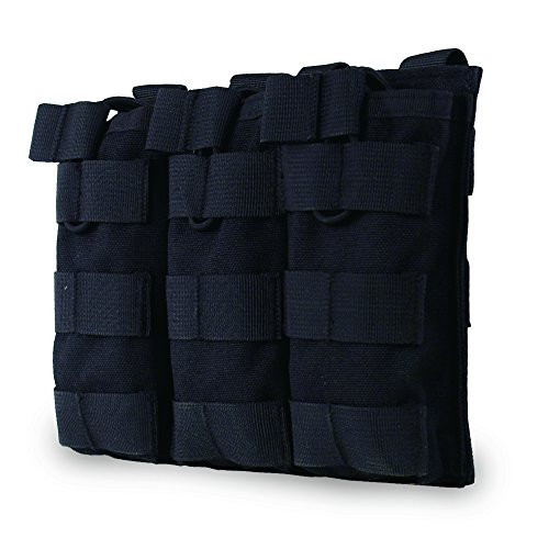 Outdoor Base Triple Mag Pouch Magazine Molle Pouches Holder for Tactical Airsoft Paintball Open Top M4 M16 AR15 Black