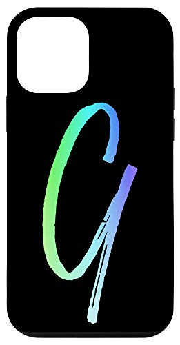 iPhone 12 mini Initial G Phone Case Colorful Rainbow Bright Colors Letter G Case