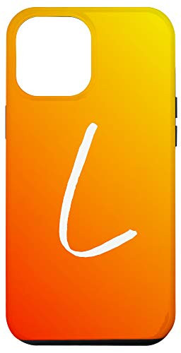 iPhone 12 Pro Max Orange Sunset Initial L Phone Case Yellow Sunrise Letter L Case