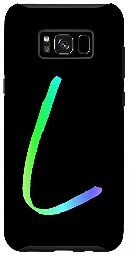 Galaxy S8Plus Rainbow Letter L Phone Case Colorful Gradient Cute Initial L Case