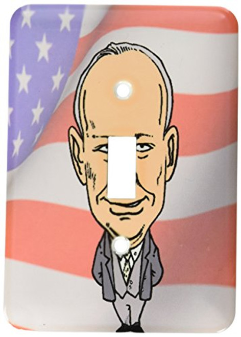 3dRose LLC lsp_61142_1 President Dwight Eisenhower with American Flag Single Toggle Switch 3dRose LLC lsp_61142_1 President Dwight Eisenhower with American Flag Single Toggle Switch