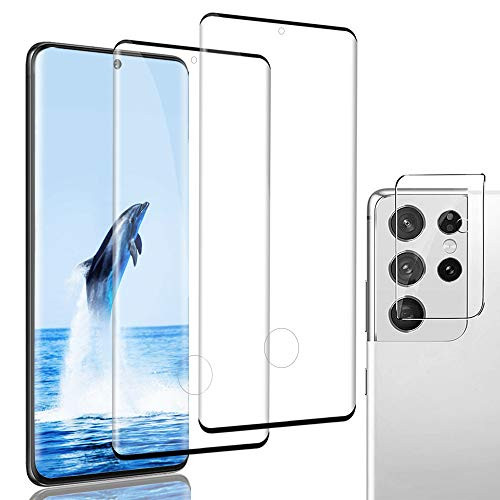 -2Plus1- Galaxy S21 Ultra Screen Protector Tempered Glass Plus Camera Lens Protector -9H Hardness--Full Coverage- Anti-Scratch Glass Film for Samsung S21 Ultra 5G 2021 (6.8 Inch) Protector -2Plus1- Galaxy S21 Ultra Screen Protector Tempered Glass Plus Camera Lens Protector -9H Hardness--Full Coverage- Anti-Scratch Glass Film for Samsung S21 Ultra 5G 2021 (6.8 Inch) Protector