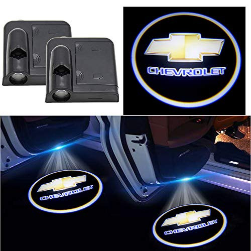 2Pcs For Chevrolet Wireless Car Door Logo Light LED HD Welcome Courtesy Ghost Shadow Projector Lamp Fit for Chevrolet Cars