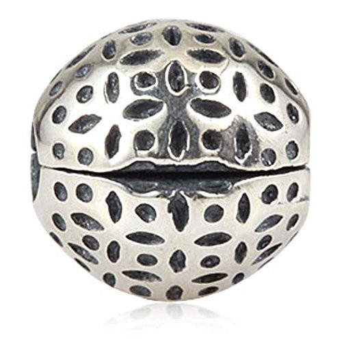 Clip Stopper Charms 925 Sterling Silver Round Beads Clip Lock Stoppers Charm for Bracelet (G)