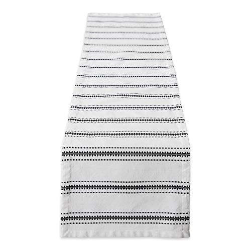 DII Zig Dobby Tabletop Collection, Table Runner, 14x108, Black DII Zig Dobby Tabletop Collection, Table Runner, 14x108, Black