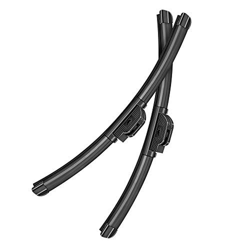 Windshield wiper blades, Bracketless U J Hook Wiper 20" Plus 20" Inch Beam Wiper Blades NO. 19E01-3 by AutopartsMaster (set of 2)