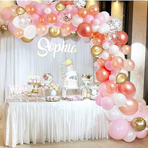 Rose Gold Balloon Arch Kit White Pink and Gold Balloon Garland Baby Shower Balloon Arch Latex Balloons for Birthday Party Decorations DIY Large Balloon Kit for Bridal Shower Engagement Party Rose Gold Balloon Arch Kit White Pink and Gold Balloon Garland Baby Shower Balloon Arch Latex Balloons for Birthday Party Decorations DIY Large Balloon Kit for Bridal Shower Engagement Party