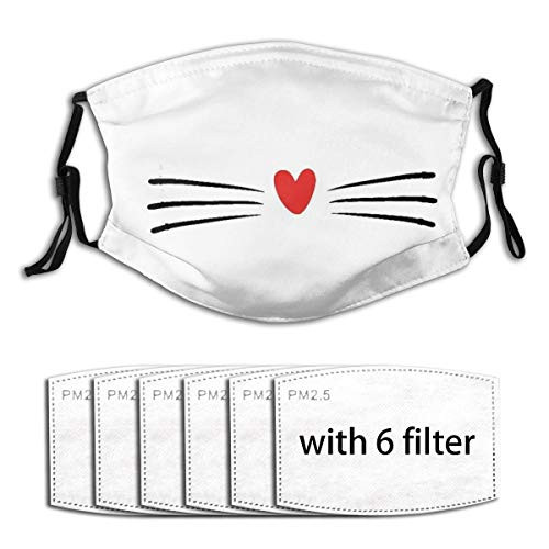 Whiskers Cat Funny Pm2.5 Fives-Layer Non-Woven Fabric Meltblown Fabric Replaceable Filter Elements