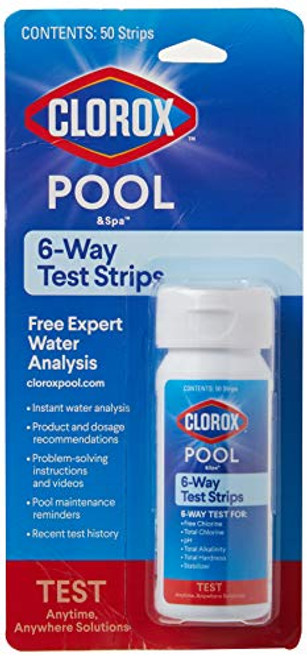 Clorox Pool and Spa 70050CLX 6-Way Test Strips, White