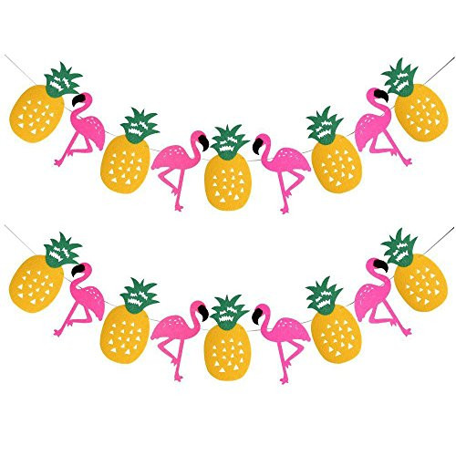 Owncons Tropical Party Decorations Banner Flamingo Pineapple for Luau Hawaiian Summer Party Supplies Owncons Tropical Party Decorations Banner Flamingo Pineapple for Luau Hawaiian Summer Party Supplies