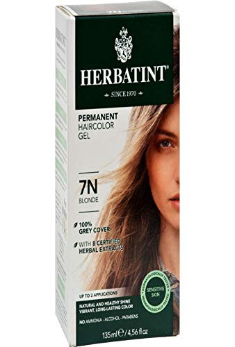 Herbatint Permanent Haircolor Gel, 7N Blonde, 4.56 fl oz (135 ml)