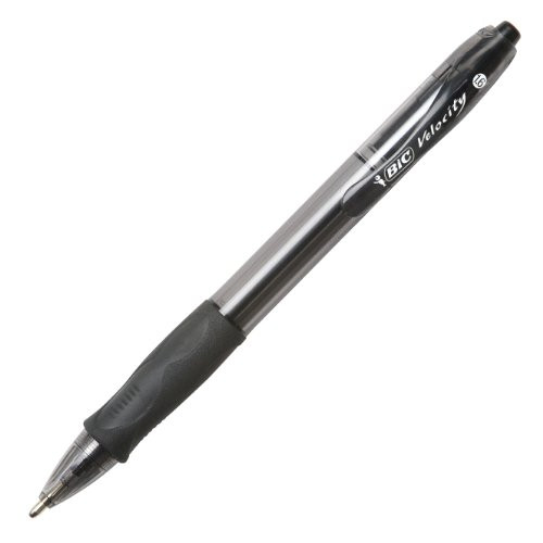 BIC Velocity Bold Ball Pen, 1.6mm, Black, 12 Count (VLGB11-Blk)