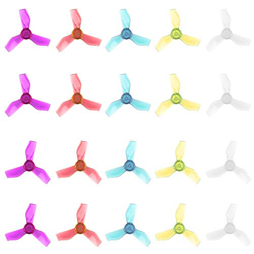 20PCS GEMFAN 31mm Props 1219 3 Blade Propeller with 1.0mm Shaft Micro Whoop Drone Propellers for Tiny Whoop FPV Racing Whoop Like Beta65X Beta65Pro iFlight A65 Quadcopter