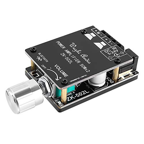 WHDTS Bluetooth Audio Stereo Power Amplifier Board Module BLE5.0 Dual Stereo Output 50WPlus50W 5V~24V Bluetooth Receiver Module with Case DIY