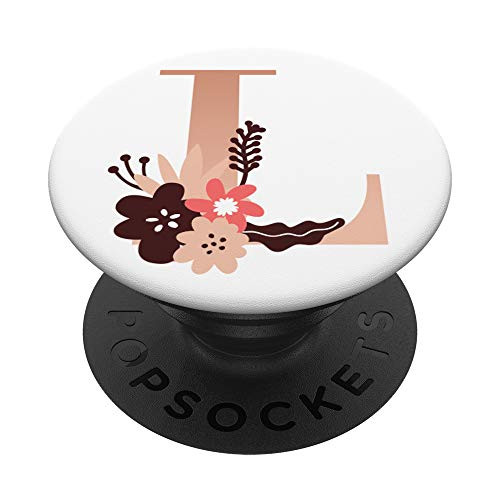 Letter L Initial Monogram Rose Flower Pink Floral Gift PopSockets PopGrip: Swappable Grip for Phones and Tablets Letter L Initial Monogram Rose Flower Pink Floral Gift PopSockets PopGrip: Swappable Grip for Phones and Tablets
