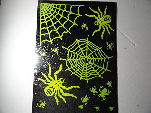 Halloween Glow in the Dark Spiders/Webs Window Decoration