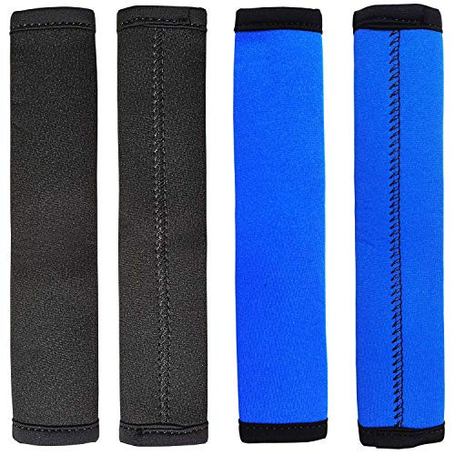 Lomodo 2 Pair Kayak Paddle Grips Non-Slip Paddle Grip for Take-Apart Kayak Paddle Shaft, Rowing Boat Kayak Canoe Oar Cover Holder Kayaking Accessories (Black and Blue)