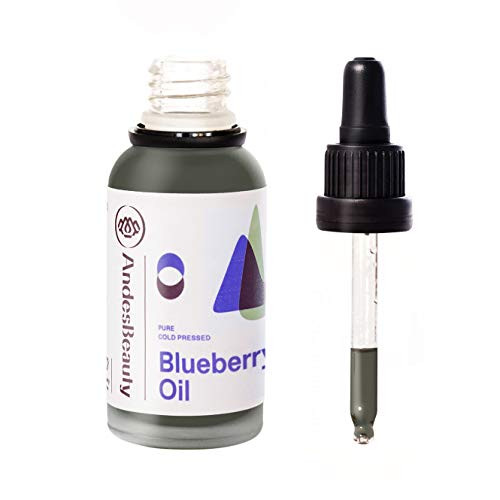 AndesBeauty Blueberry Seed Oil  1 Fl Oz Pure and Natural Blueberry Oil for Hair, Skin, Nails - Cold-Pressed Blueberry Seeds  Rich in Antioxidants and Vitamin E - Soothing, Protecting and Nourishing