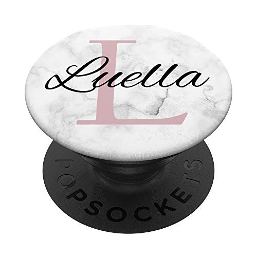 Luella Rose Pink Glamour Monogram Letter L Girls PopSockets Grip and Stand for Phones and Tablets