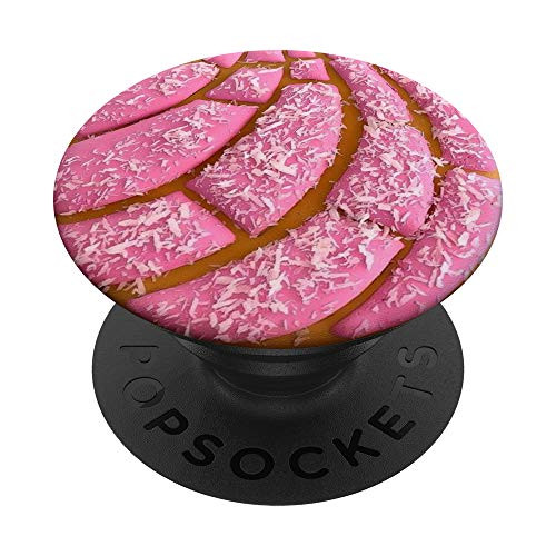 White and Pink Concha, Sweet Bread, Pan De Dulce PopSockets PopGrip: Swappable Grip for Phones and Tablets White and Pink Concha, Sweet Bread, Pan De Dulce PopSockets PopGrip: Swappable Grip for Phones and Tablets