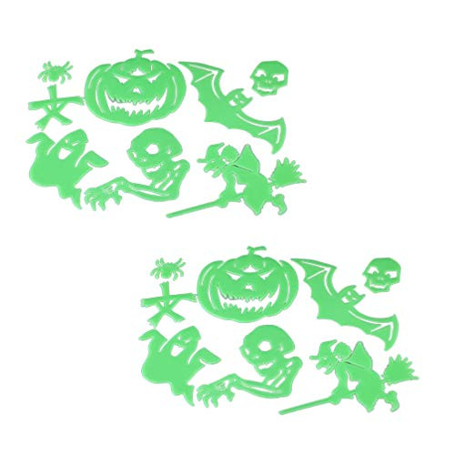 HEALLILY 2Pcs Halloween Glow Wall Stickers Luminous Wall Decals Scary Wall Art Haunted House Decor for Wall Window Floor Halloween Party Decoration Supplies HEALLILY 2Pcs Halloween Glow Wall Stickers Luminous Wall Decals Scary Wall Art Haunted House Decor for Wall Window Floor Halloween Party Decoration Supplies