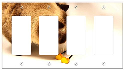 Switch Plate 4 Gang Rocker/GFCI - British Shorthair Cat Pet Mieze British Short Hair 13 Switch Plate 4 Gang Rocker/GFCI - British Shorthair Cat Pet Mieze British Short Hair 13