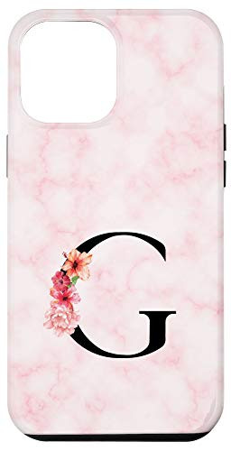 iPhone 12 Pro Max Letter G Floral Monogram Flower Initial Personalized Gift Case