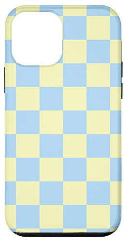 iPhone 12 mini Blue Yellow Checkerboard Pattern Chess Checkered Lover Gift Case