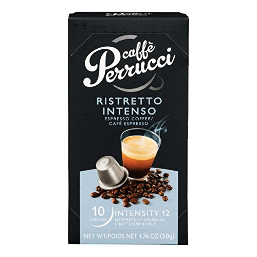 Caffe Perrucci, Nespresso Compatible Capsules, Ristretto Intenso, 10 Count Box