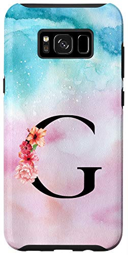 Galaxy S8Plus Letter G Floral Monogram Flower Initial Personalized Gift Case