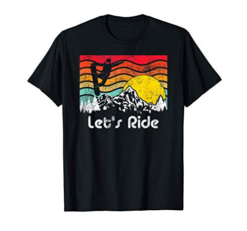 Let's Ride The Slopes Cool Snowboarding Retro Vintage 80s T-Shirt