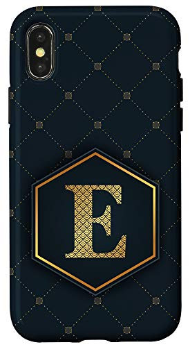 iPhone X/XS Letter E phone case Geometric pattern Chic Alphabet E Case