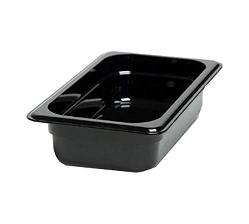 Cambro Black Camwear 1/4 Size Food Pan, 2-1/2" H Cambro Black Camwear 1/4 Size Food Pan, 2-1/2" H