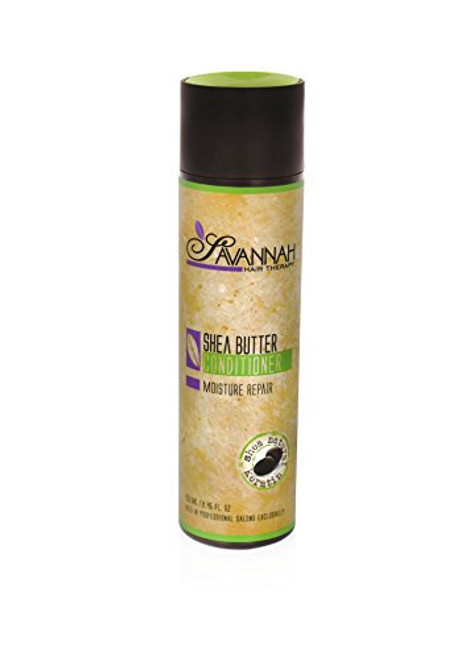 Savannah Hair Therapy Shea Butter Hair Conditioner - Moisture Repair Treatment , Cotton and Silk Protein and Vitamin B6 - For Dry and Damaged Hair. Sodium Chloride and Sulfate Free. 8.45 oz Savannah Hair Therapy Shea Butter Hair Conditioner - Moisture Repair Treatment , Cotton and Silk Protein and Vitamin B6 - For Dry and Damaged Hair. Sodium Chloride and Sulfate Free. 8.45 oz