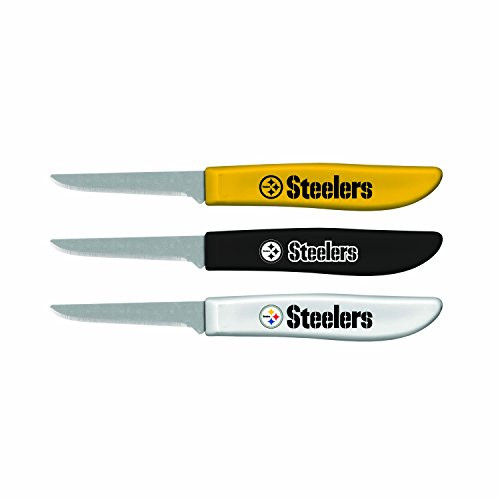 Sports Vault NFL Pittsburgh Steelers 3-Piece Paring Knife Set