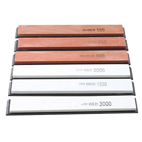 Driak 6pc Sharpening Stones for Kitchen Knife Sharpener Professional Sharpening System  180 -  3000